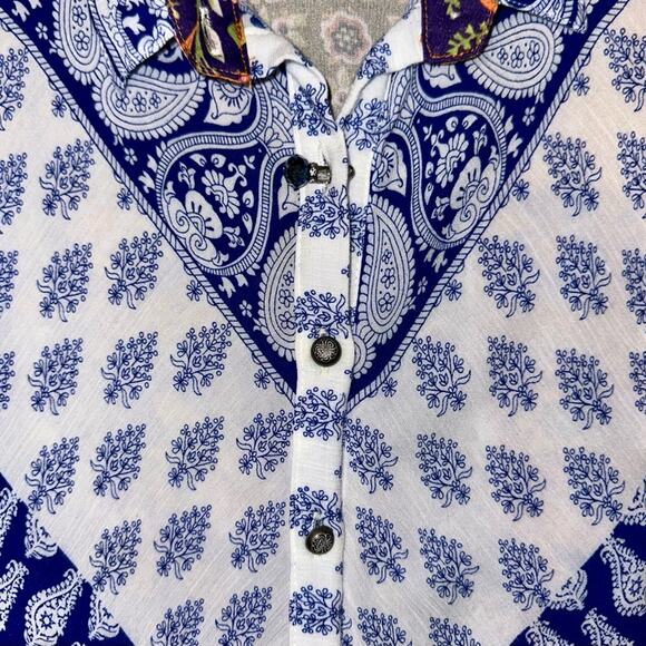 Aratta Silent Journey Paisley Moroccan Tunic Size Small - Picture 7 of 16